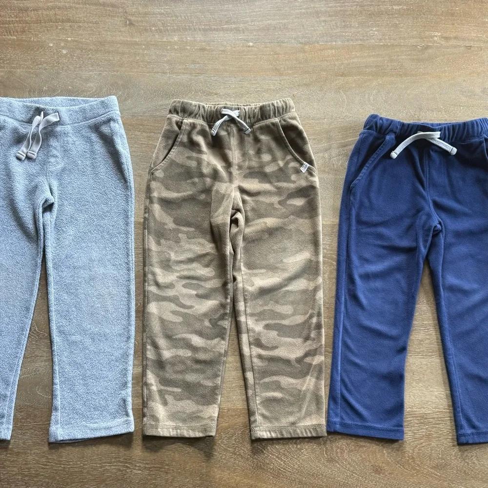 🧸 Cozy Fleece Pants • BUNDLE • Gray, Camo, & Navy